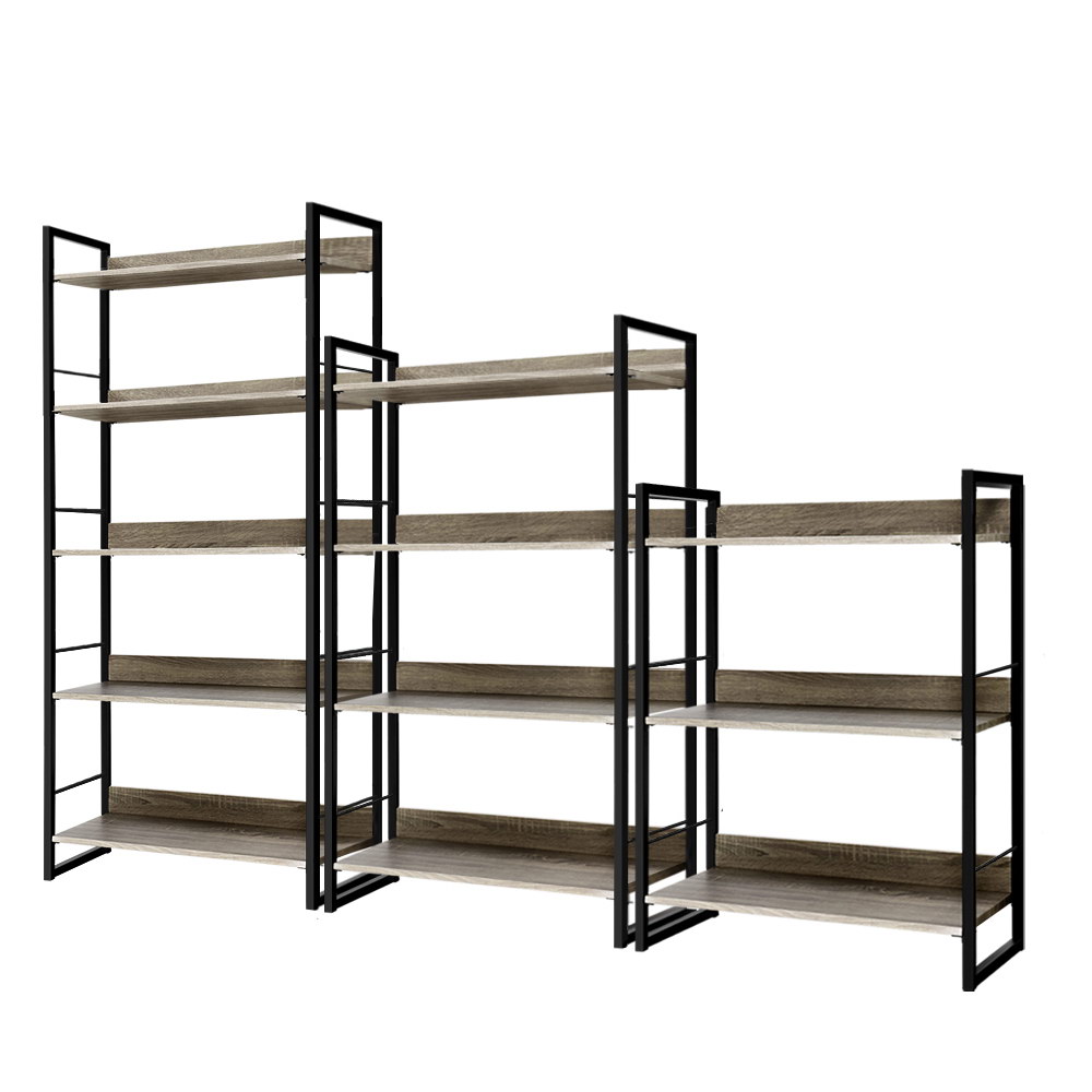 Artiss Bookshelf Display Shelf Metal Storage Industrial 90/125/150CM