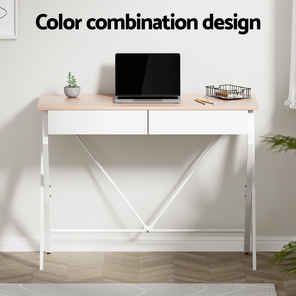 Artiss Computer Desk Drawer Cabinet Home Office Study Table 100CM - Picture 13 of 24