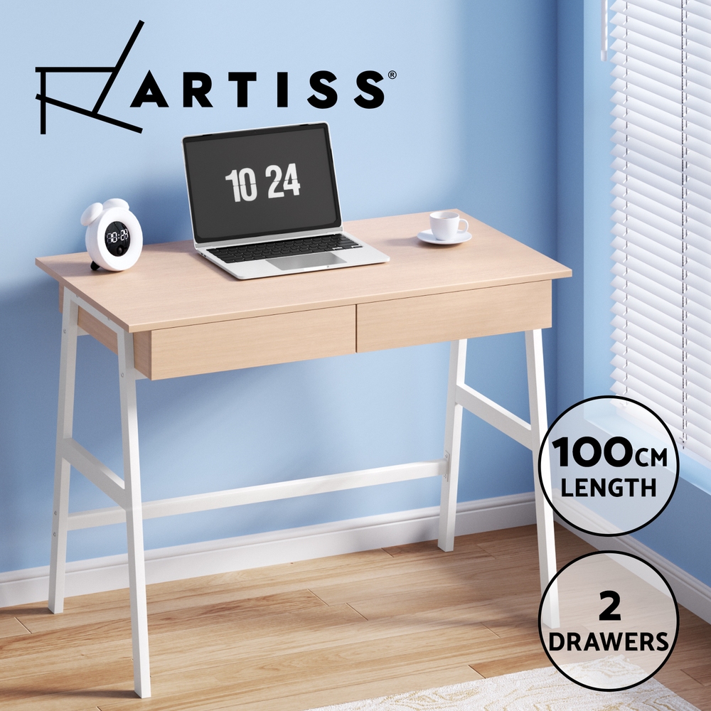 Artiss Computer Desk Drawer Cabinet Home Office Study Table 100CM - Picture 17 of 24