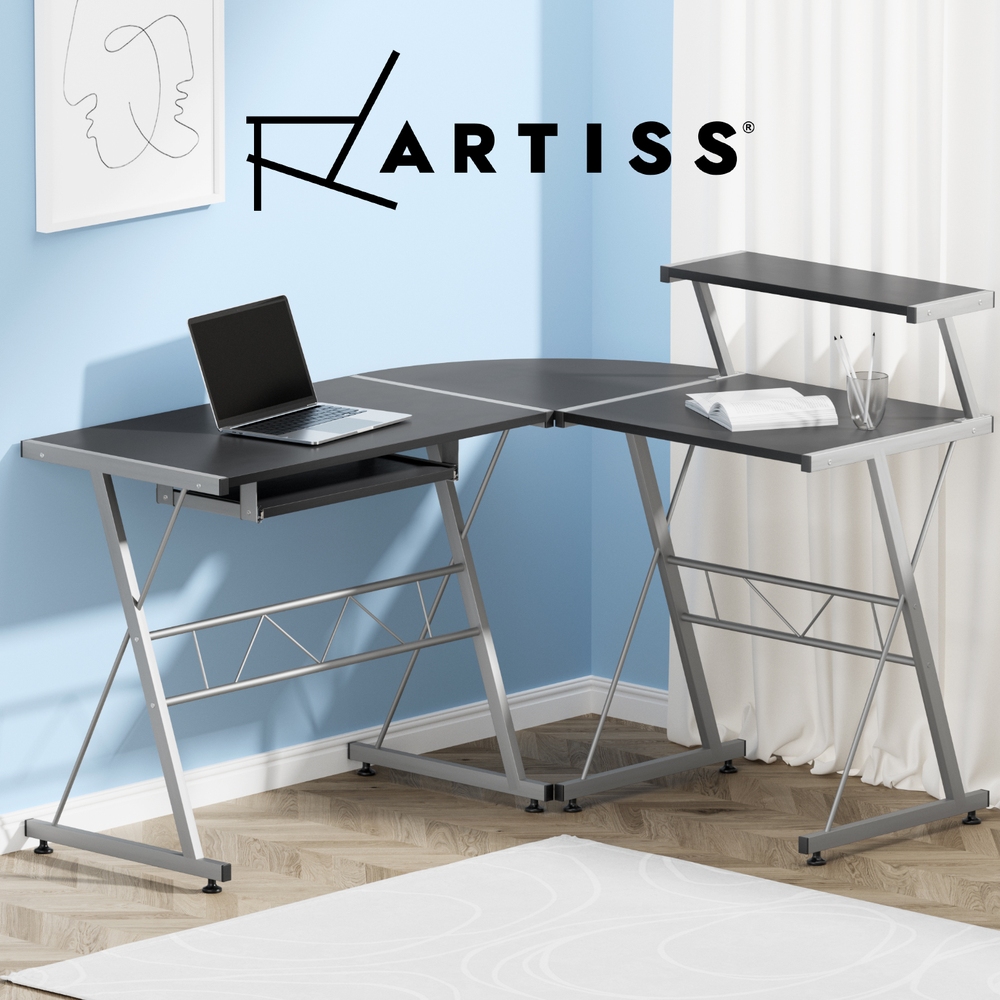 Artiss Computer Desk Office Study Desks Laptop Table Corner Student Desk Metal - Picture 19 of 115