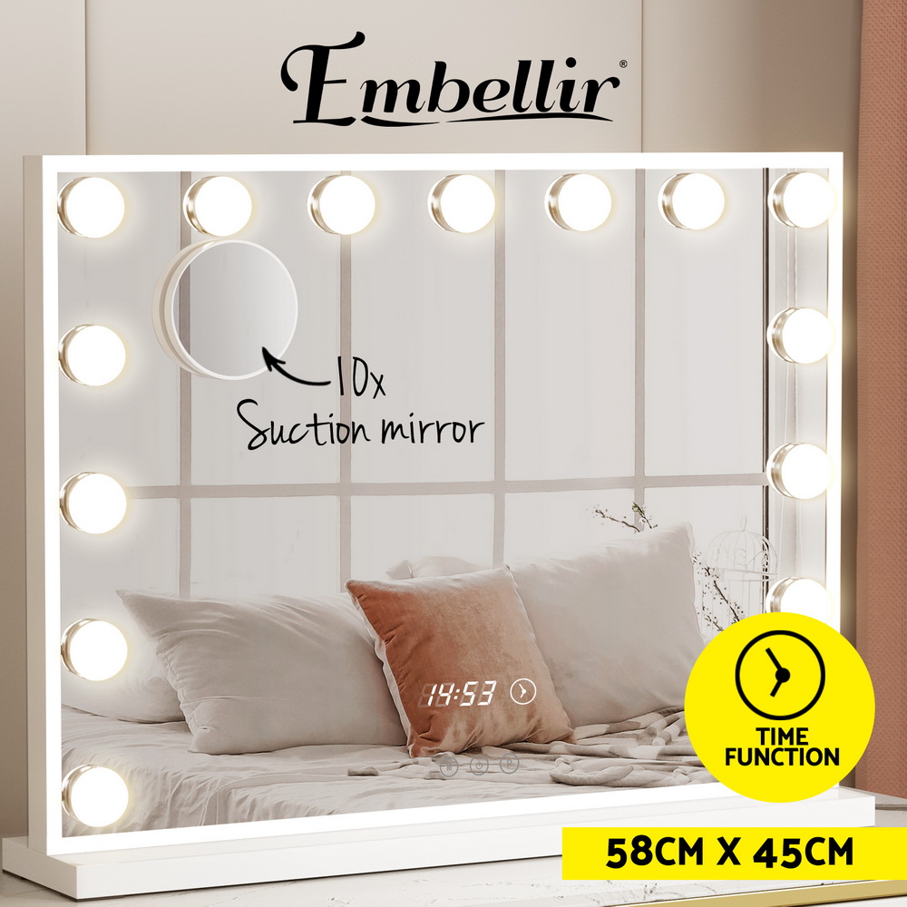 Embellir Makeup Mirror Hollywood Vanity Mirrors with Light Dimmable Time - Picture 9 of 14