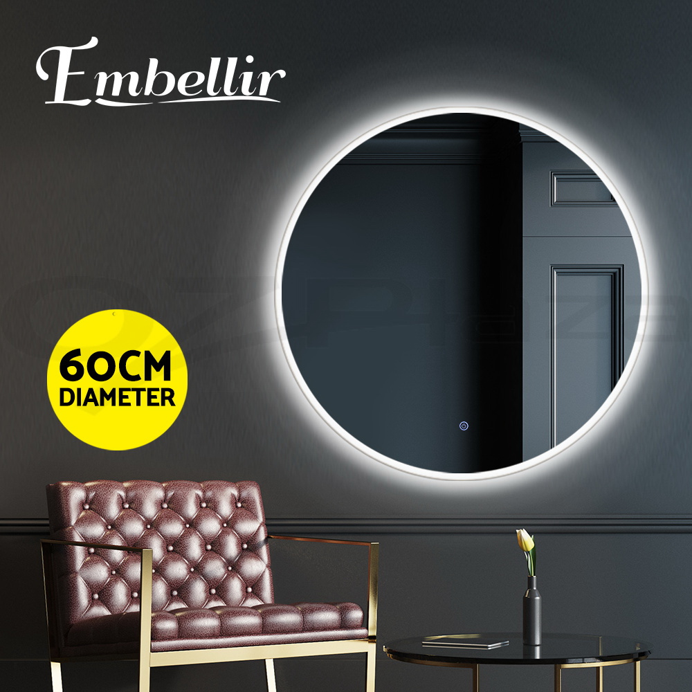 Embellir Wall Mirrors Makeup Mirror With Lights Bathroom 50/60/70/80/90CM Vanity - Picture 13 of 101