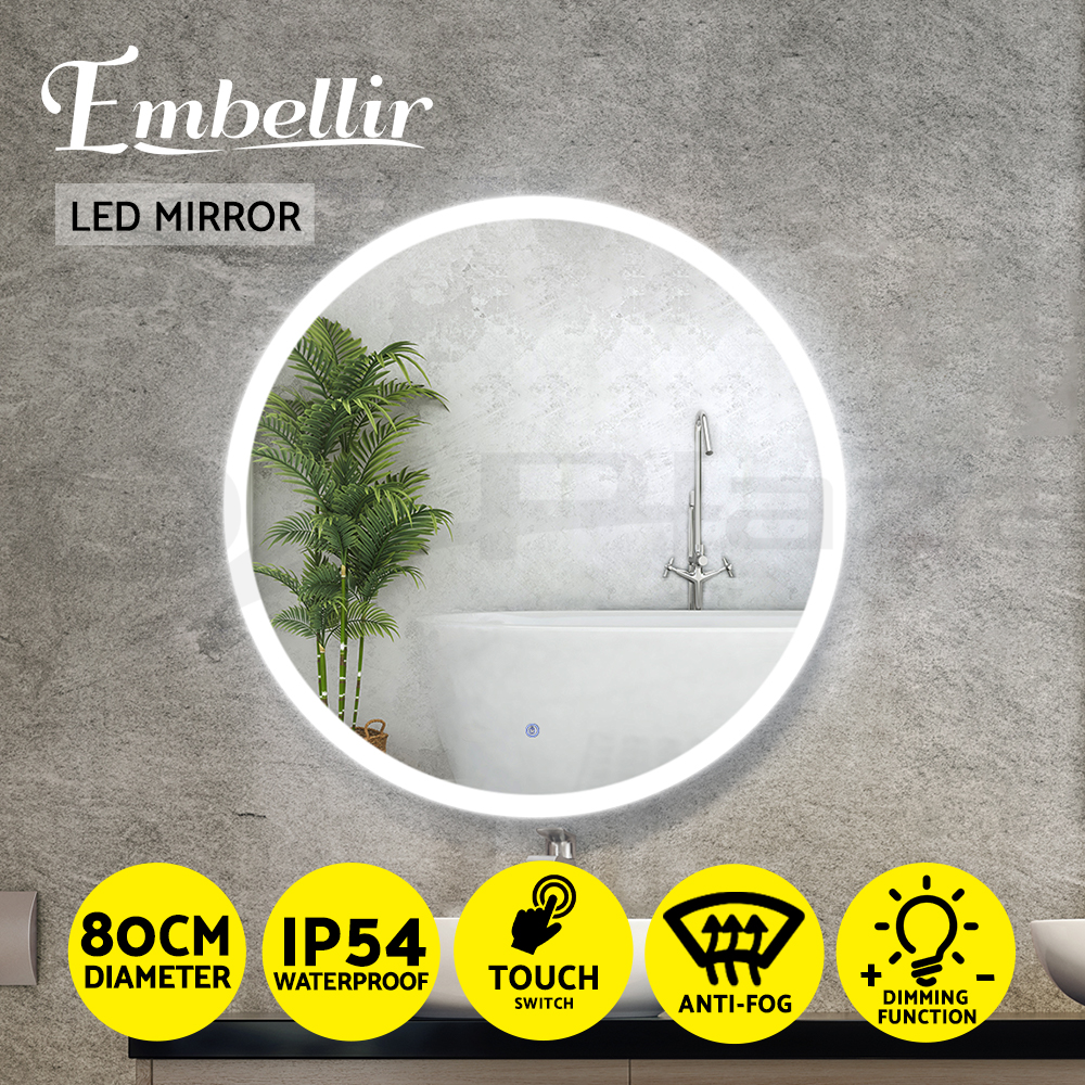 Embellir Wall Mirrors Makeup Mirror With Lights Bathroom 50/60/70/80/90CM Vanity - Picture 25 of 101