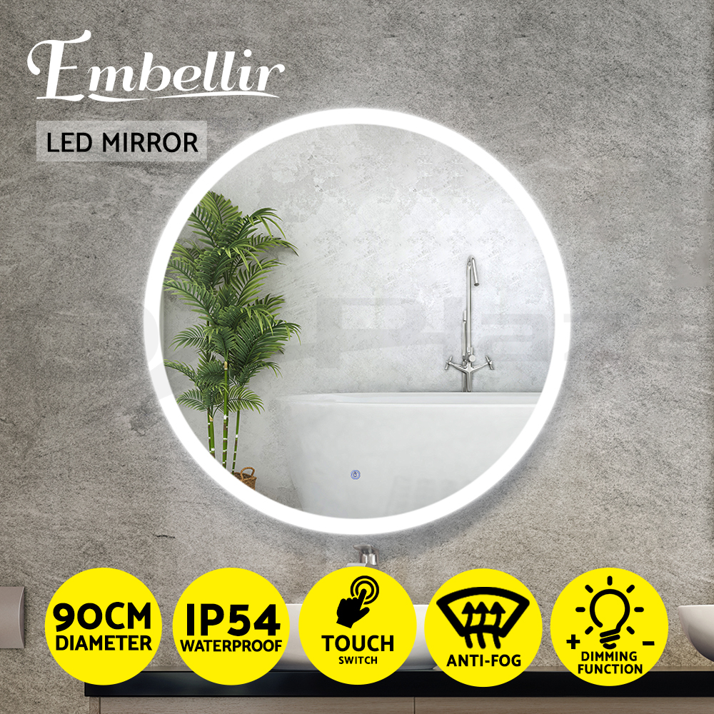 Embellir Wall Mirrors Makeup Mirror With Lights Bathroom 50/60/70/80/90CM Vanity - Picture 36 of 101