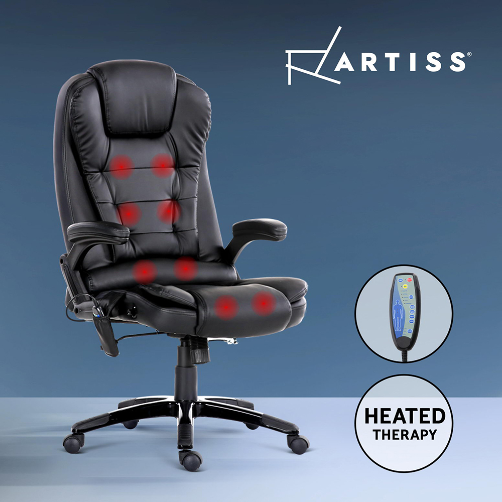 Artiss Massage Office Chair Executive Computer Desk Chairs Recliner Armrest - Picture 11 of 14