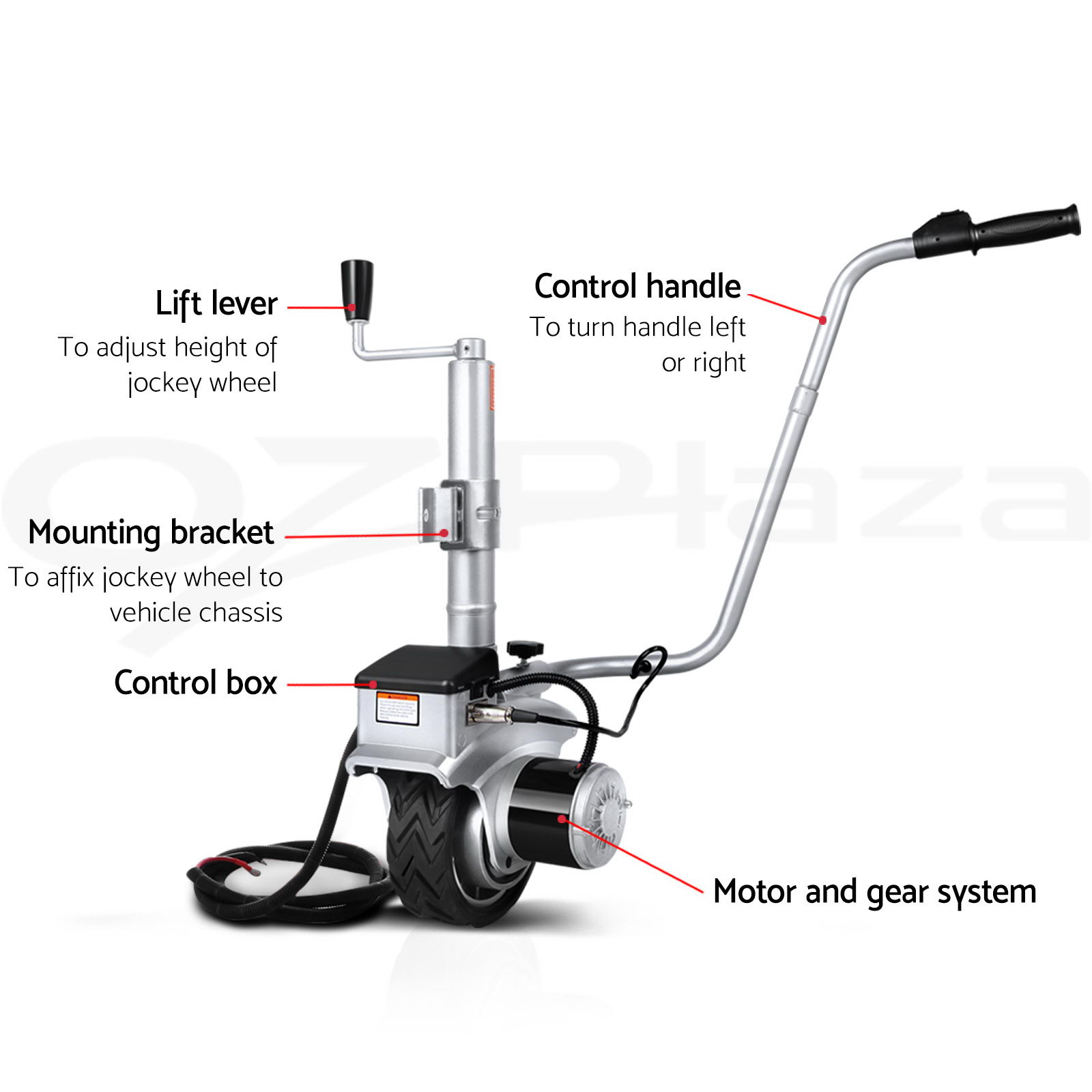 GIANTZ Motorised Electric Power Mover 8" Jockey Wheel Trailer Boat