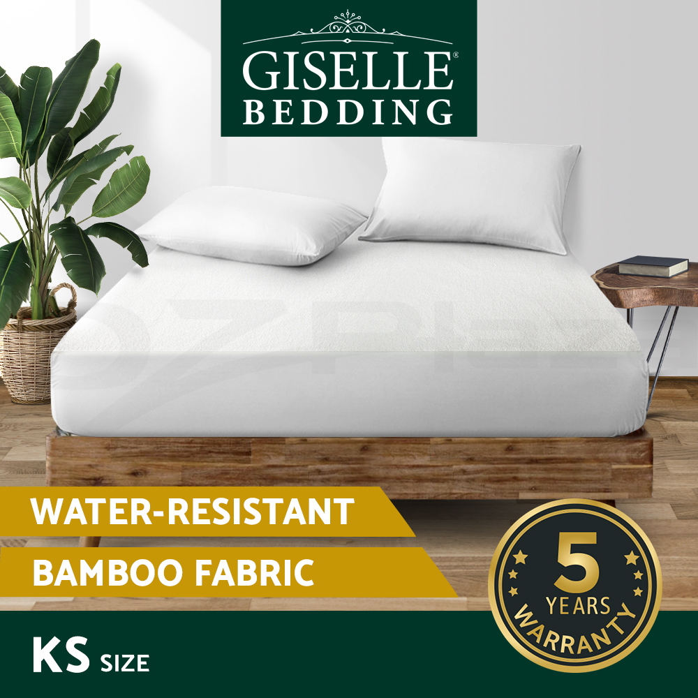 thumbnail 75 - Giselle Water-resistant Mattress Protector Bamboo Fibre Cotton Cover All Size