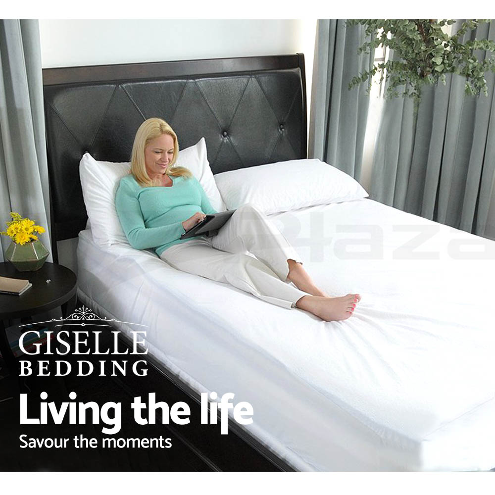 thumbnail 105 - Giselle Water-resistant Mattress Protector Bamboo Fibre Cotton Cover All Size