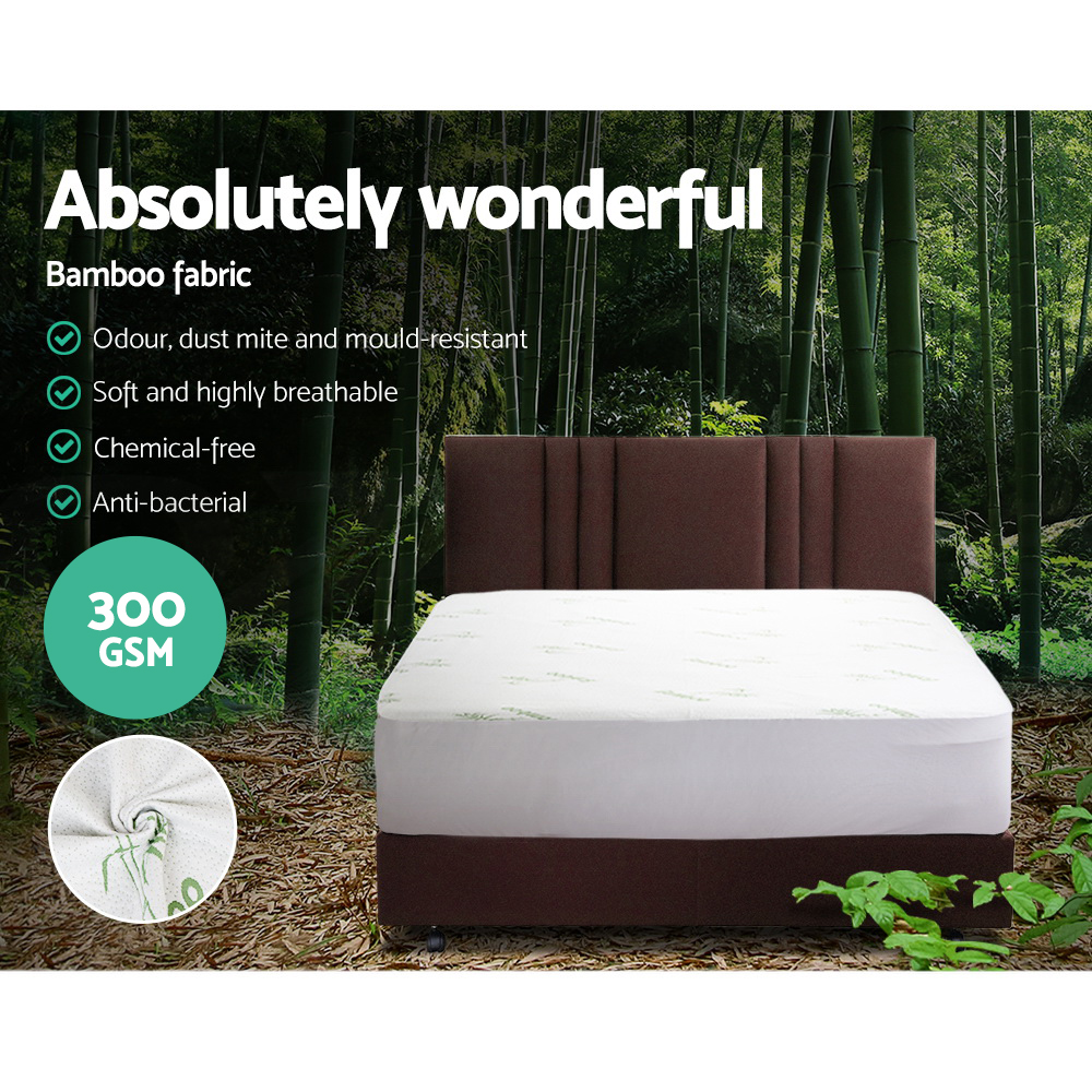 thumbnail 46 - Giselle Water-resistant Mattress Protector Bamboo Fibre Cotton Cover All Size