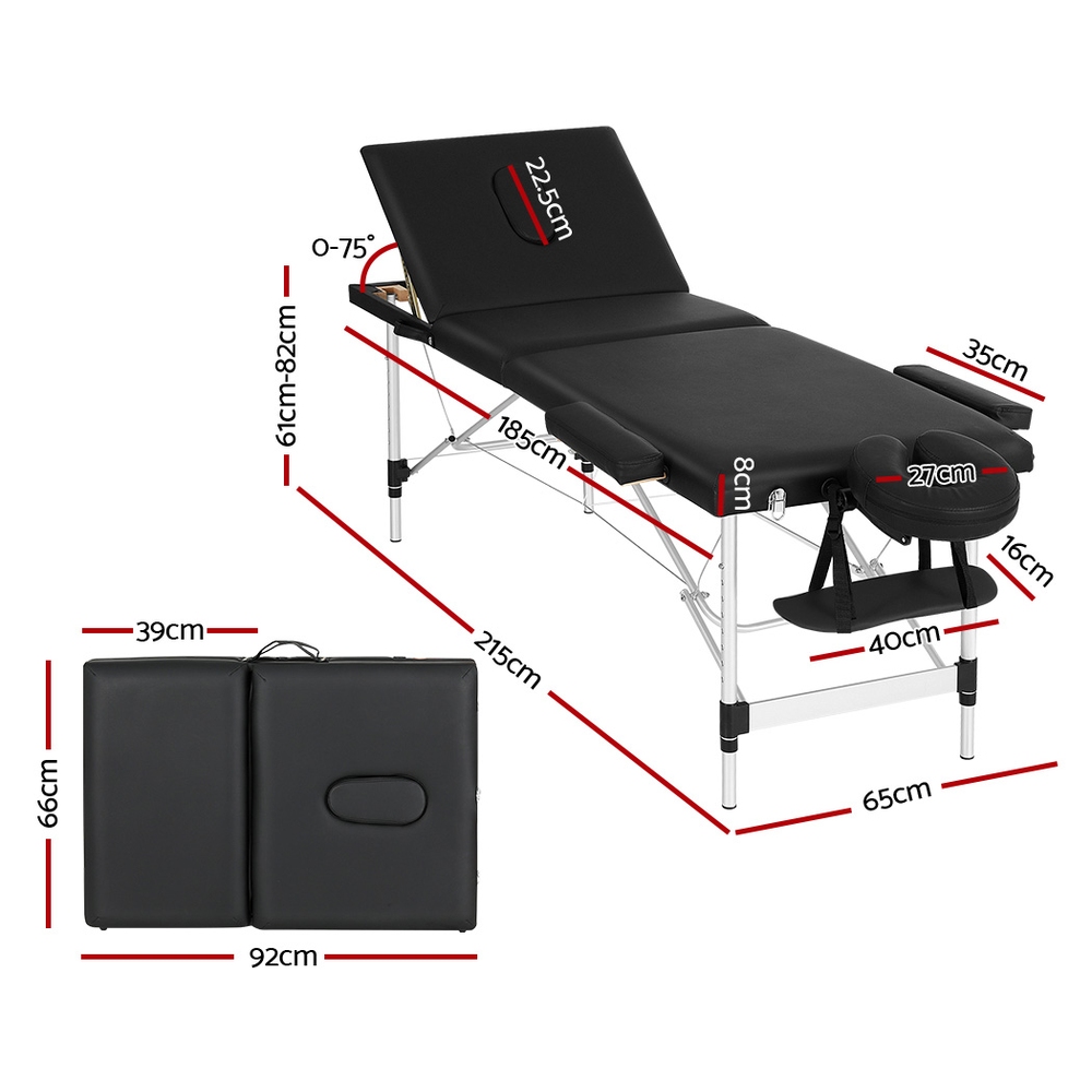 Zenses Massage Table Portable Aluminium Massage Bed Beauty Chair Therapy Folding - Picture 79 of 207
