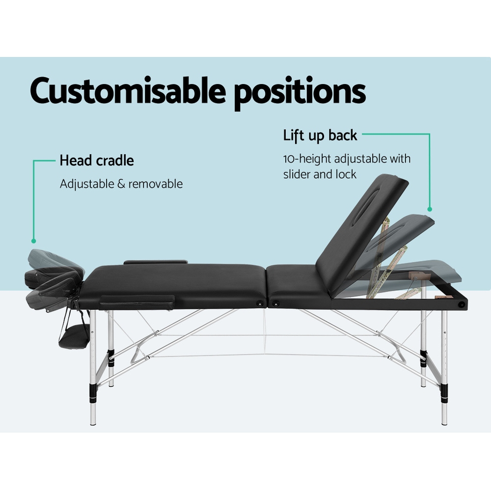 Zenses Massage Table Portable Aluminium Massage Bed Beauty Chair Therapy Folding - Picture 82 of 207
