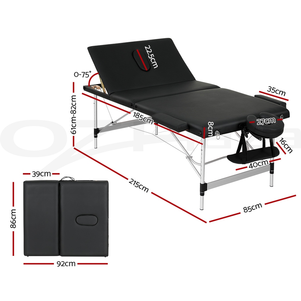 Zenses Massage Table Portable Aluminium Massage Bed Beauty Chair Therapy Folding - Picture 194 of 207