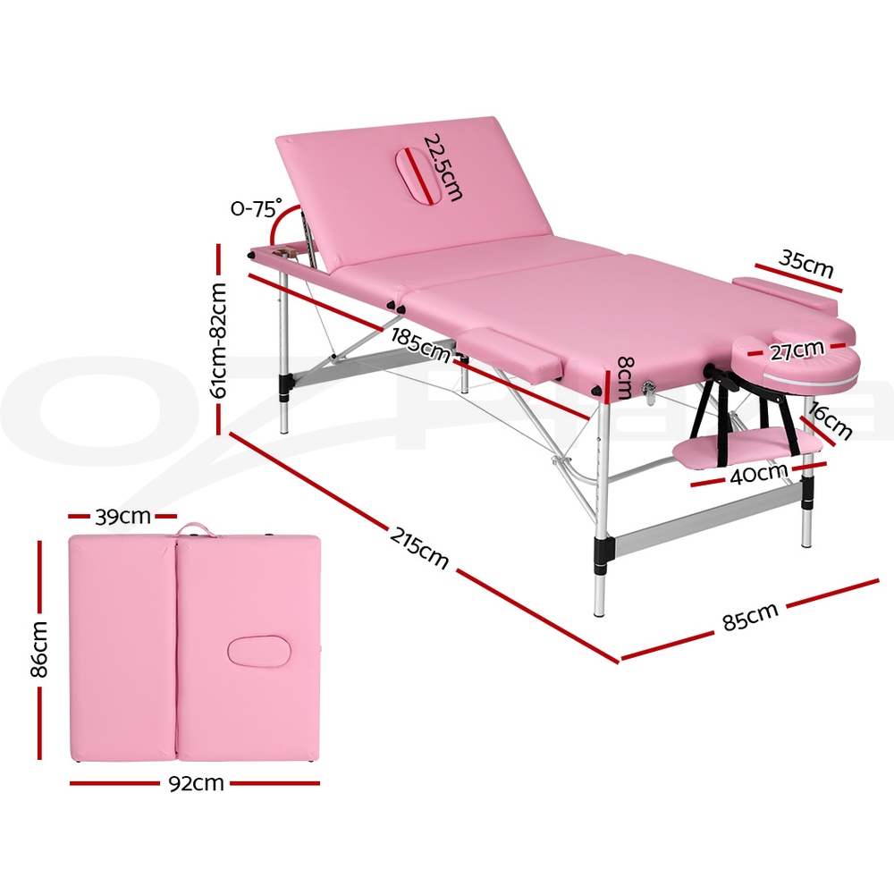 Zenses Massage Table Portable Aluminium Massage Bed Beauty Chair Therapy Folding - Picture 202 of 207