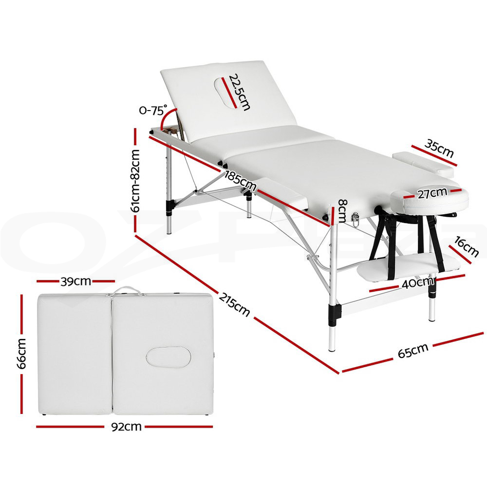 Zenses Massage Table Portable Aluminium Massage Bed Beauty Chair Therapy Folding - Picture 87 of 207