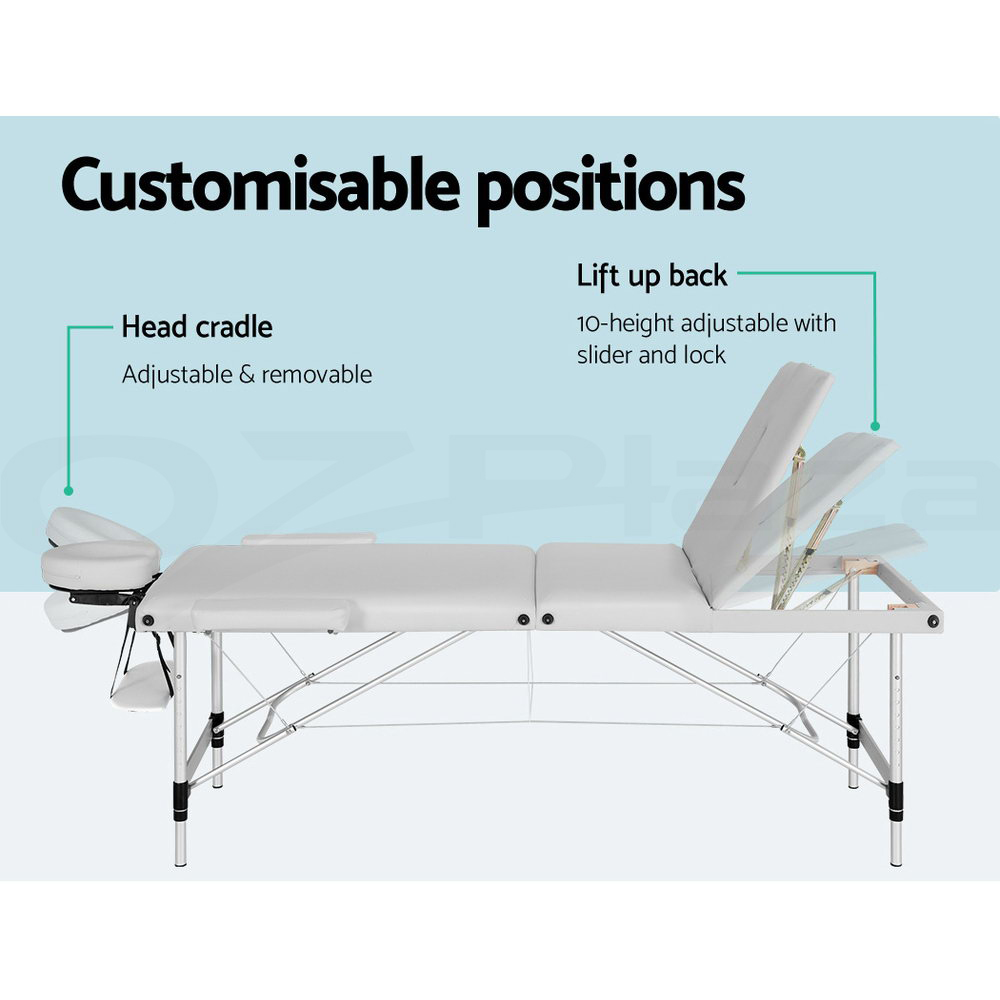 Zenses Massage Table Portable Aluminium Massage Bed Beauty Chair Therapy Folding - Picture 90 of 207