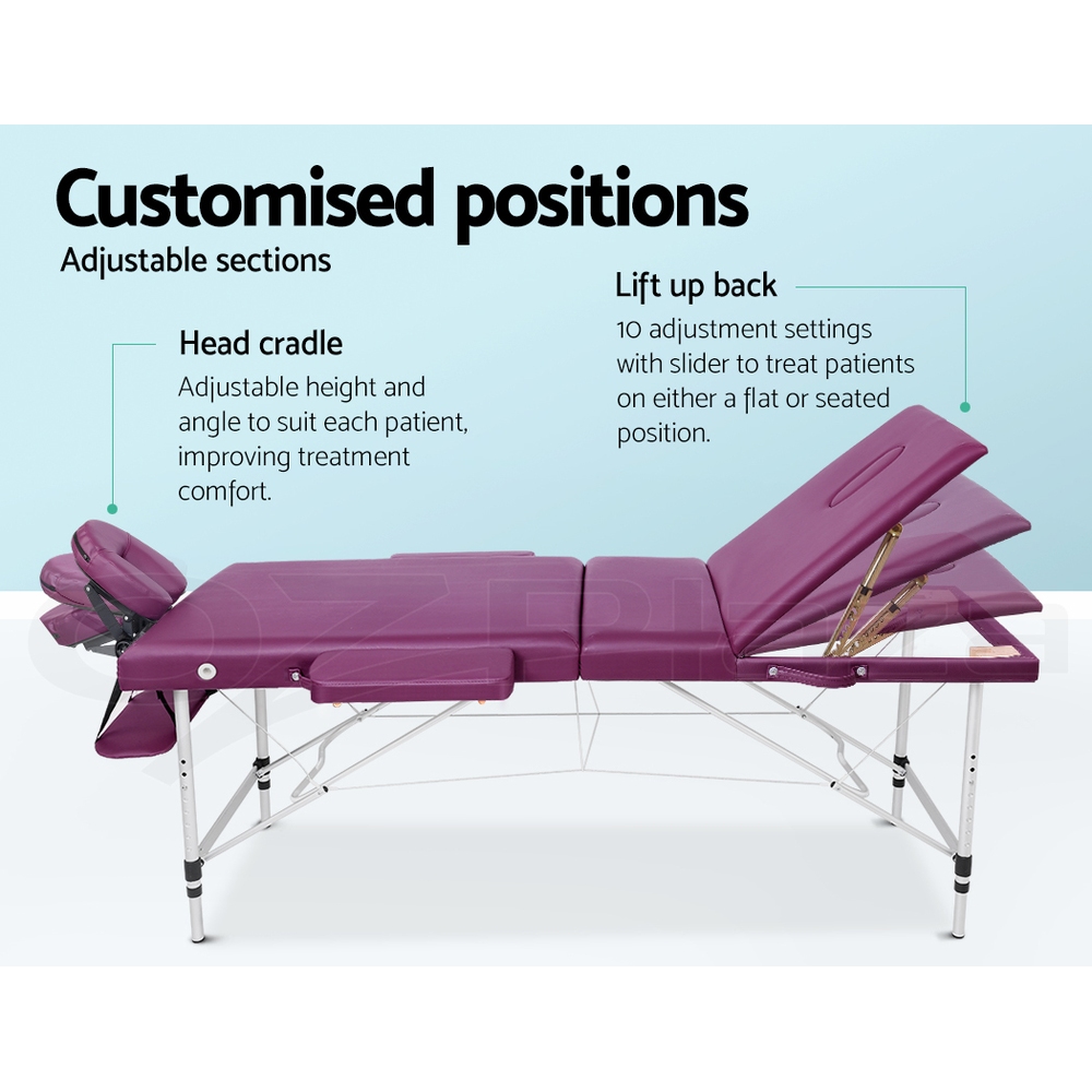 Zenses Massage Table Portable Aluminium Massage Bed Beauty Chair Therapy Folding - Picture 154 of 207
