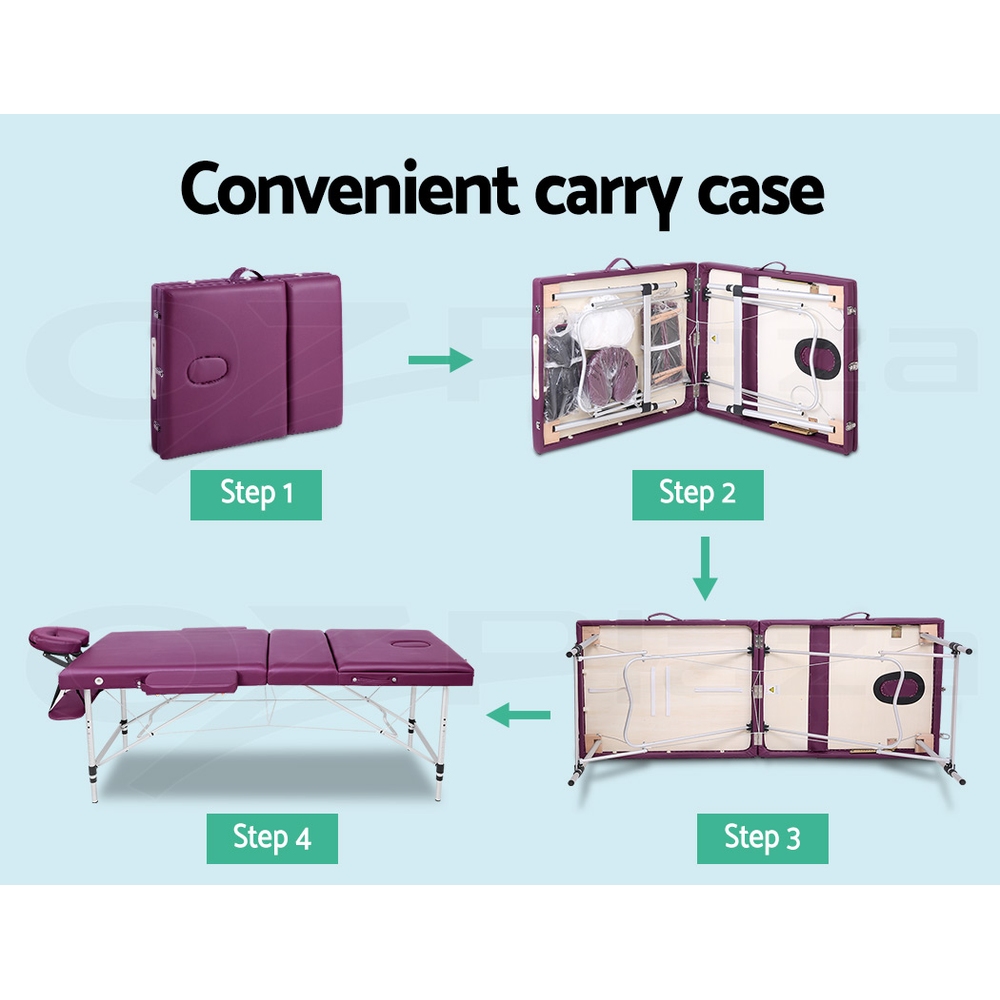 Zenses Massage Table Portable Aluminium Massage Bed Beauty Chair Therapy Folding - Picture 156 of 207