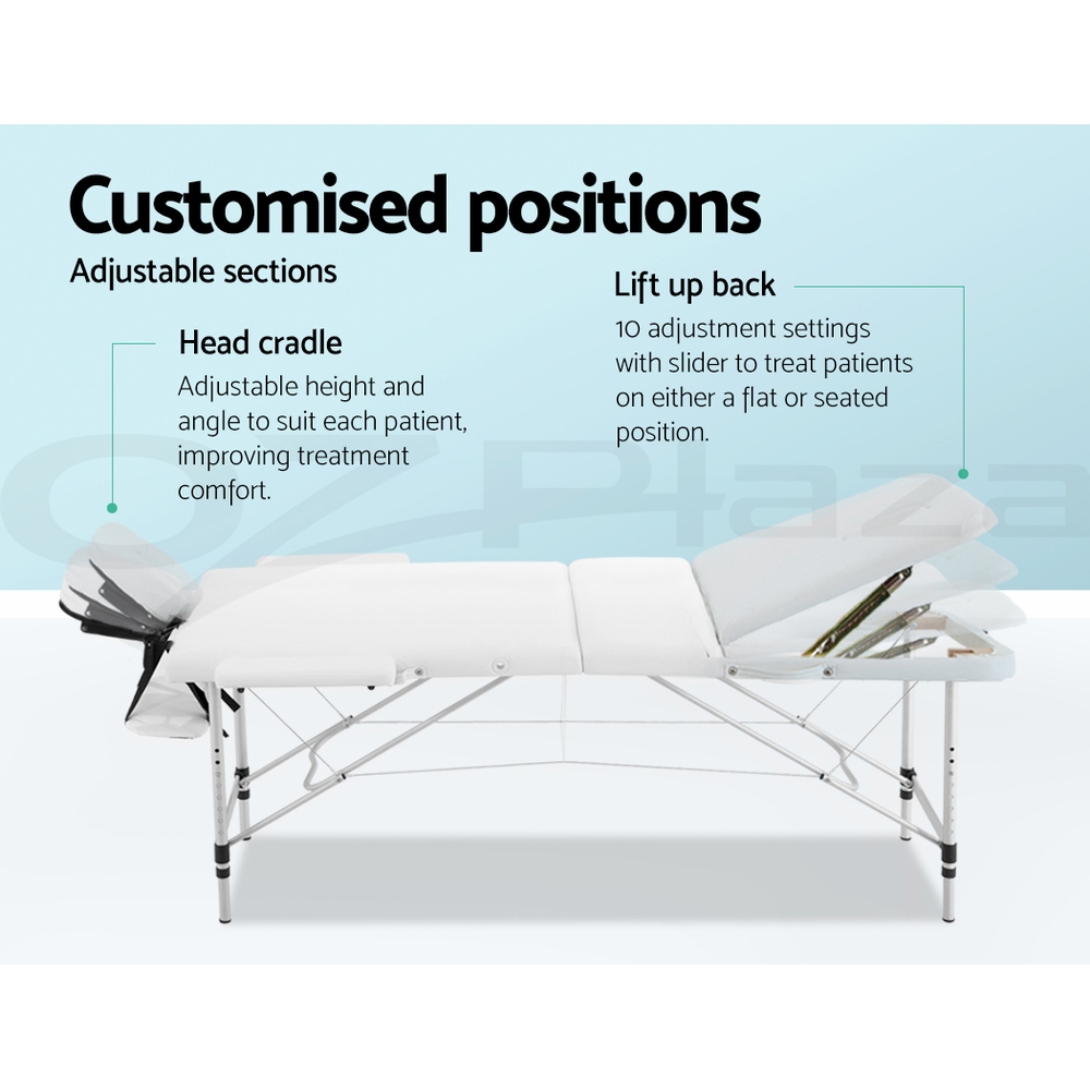 Zenses Massage Table Portable Aluminium Massage Bed Beauty Chair Therapy Folding - Picture 187 of 207