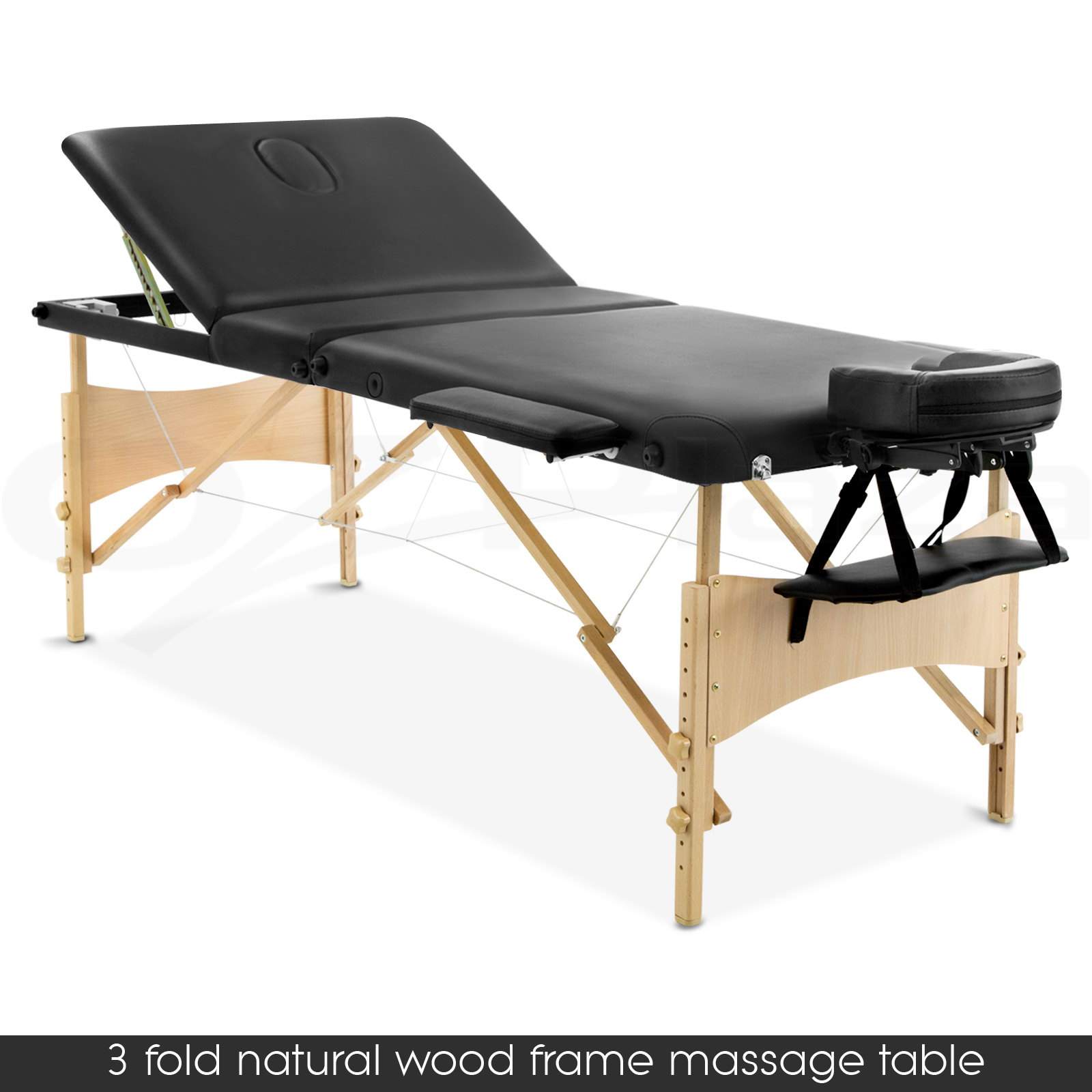 Zenses Massage Table Portable Wooden Beauty Bed Chair 3 Fold Therapy Waxing - Picture 12 of 41