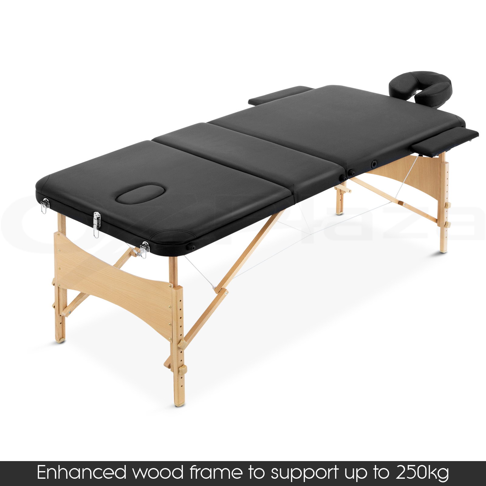 Zenses Massage Table Portable Wooden Beauty Bed Chair 3 Fold Therapy Waxing - Picture 13 of 41