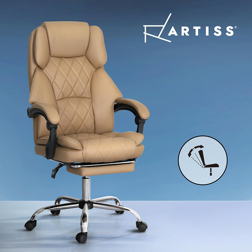 Artiss Executive Office Chair Computer Desk Gaming Chairs Footrest Recline - Picture 23 of 36