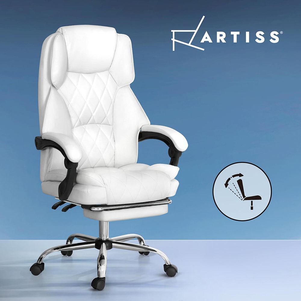 Artiss Executive Office Chair Computer Desk Gaming Chairs Footrest Recline - Picture 33 of 36