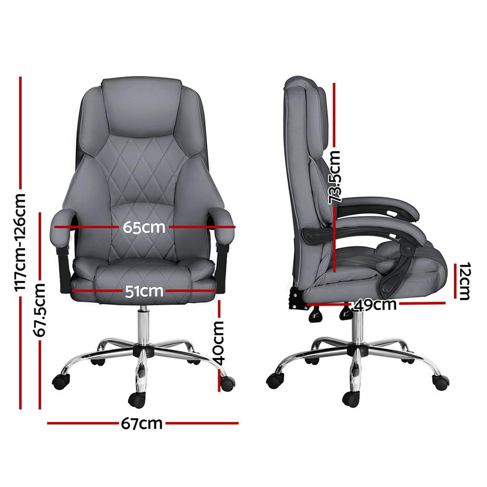 Artiss Executive Office Chair Computer Desk Gaming Chairs Footrest Recline - Picture 15 of 36