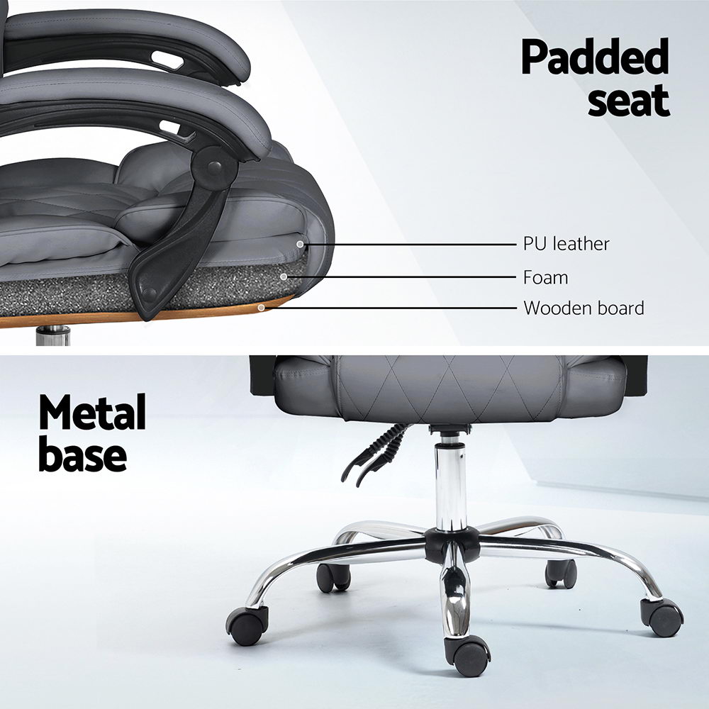 Artiss Executive Office Chair Computer Desk Gaming Chairs Footrest Recline - Picture 19 of 36