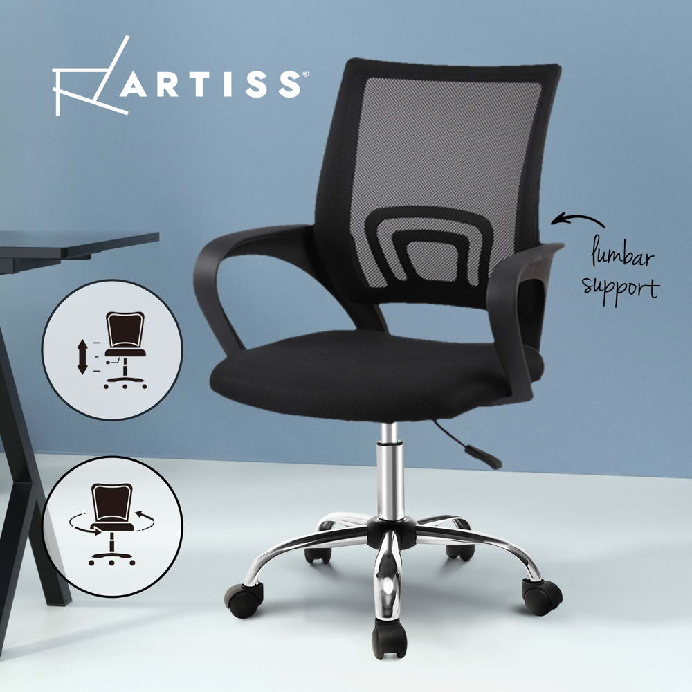 Artiss Gaming Office Chair Computer Mesh Office Chairs Executive Black Grey - Picture 9 of 32
