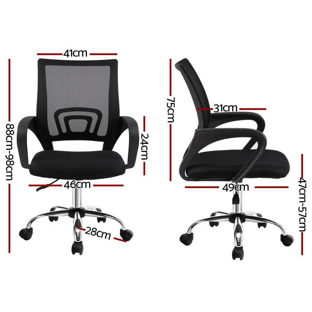Artiss Gaming Office Chair Computer Mesh Office Chairs Executive Black Grey - Picture 11 of 32