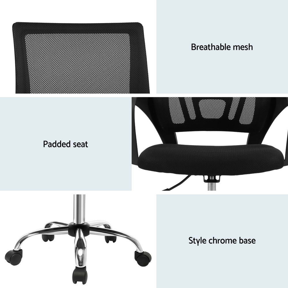 Artiss Gaming Office Chair Computer Mesh Office Chairs Executive Black Grey - Picture 15 of 32