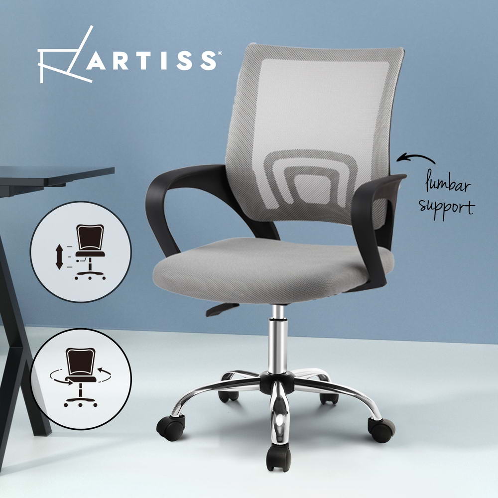 Artiss Gaming Office Chair Computer Mesh Office Chairs Executive Black Grey - Picture 17 of 32