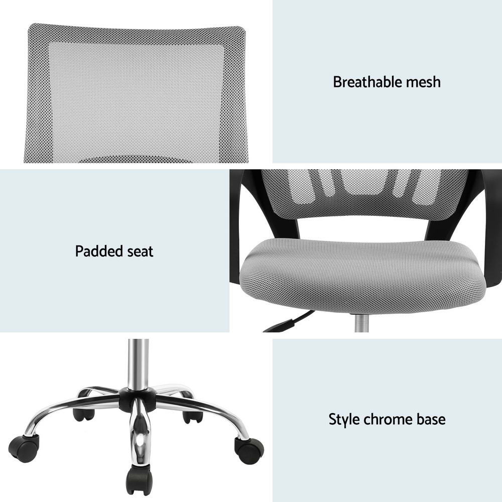 Artiss Gaming Office Chair Computer Mesh Office Chairs Executive Black Grey - Picture 23 of 32