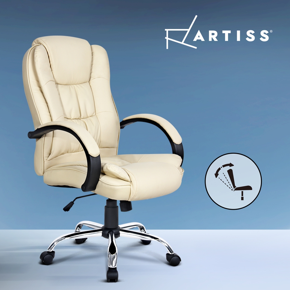 Artiss Executive Office Chair Computer Gaming Chairs PU Leather Tilt - Picture 9 of 14