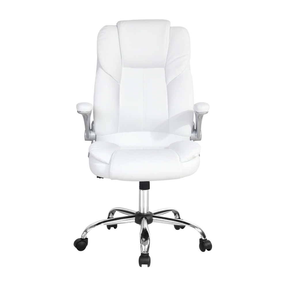 Artiss Executive Premium Office Chairs Leather Retractable Armrests