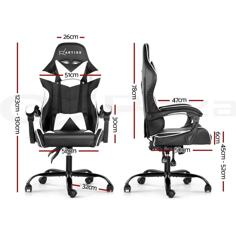 Artiss Gaming Chair Office Chairs Executive Computer Footrest Racing Recliner - Picture 34 of 37