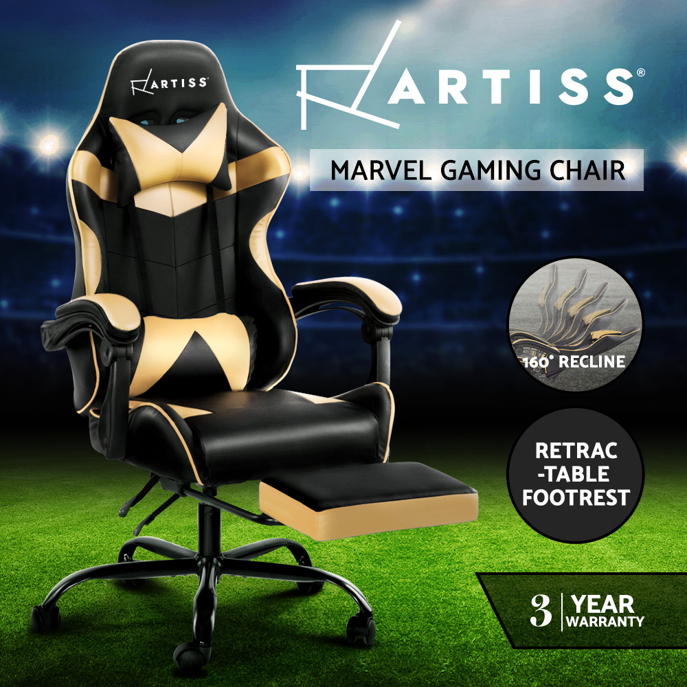Artiss Gaming Chair Office Chairs Executive Computer Footrest Racing Recliner - Picture 12 of 37