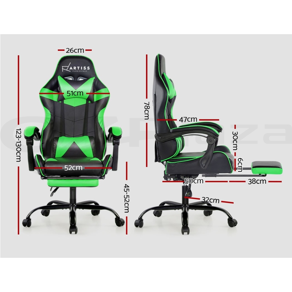 Artiss Gaming Chair Office Chairs Executive Computer Footrest Racing Recliner - Picture 15 of 37