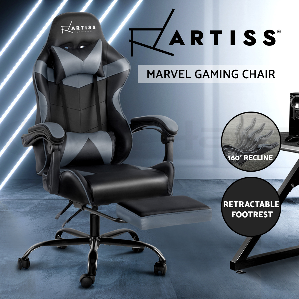 Artiss Gaming Chair Office Chairs Executive Computer Footrest Racing Recliner - Picture 20 of 37