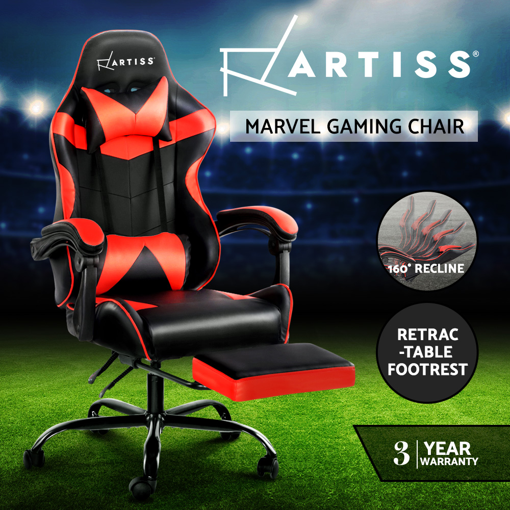 Artiss Gaming Chair Office Chairs Executive Computer Footrest Racing Recliner - Picture 31 of 37