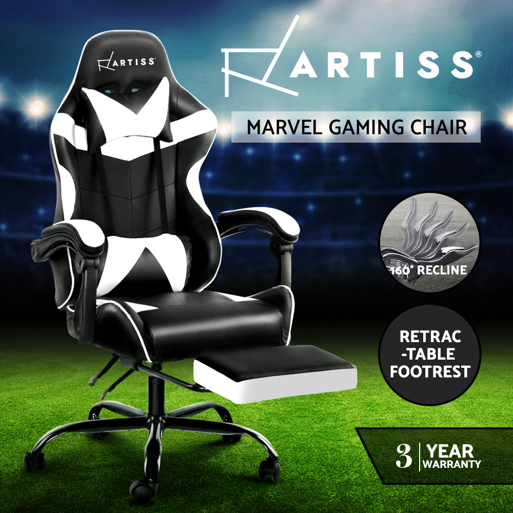 Artiss Gaming Chair Office Chairs Executive Computer Footrest Racing Recliner - Picture 36 of 37