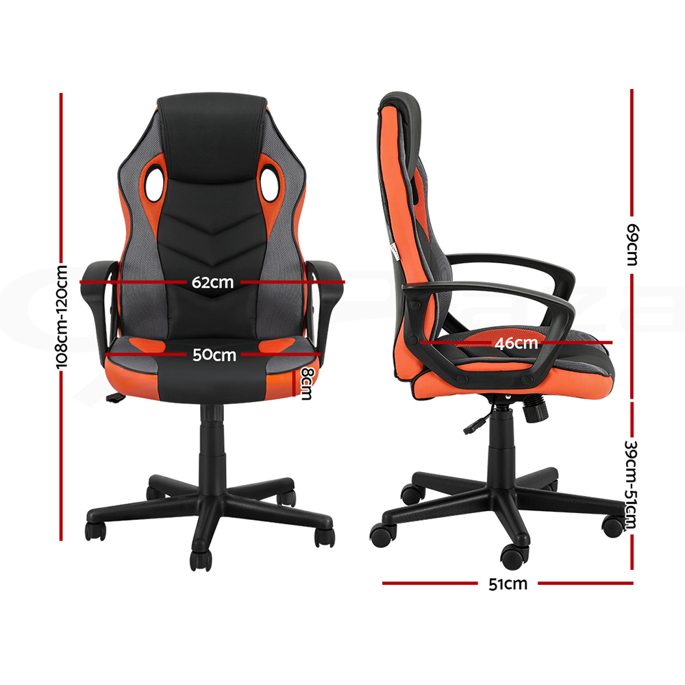 Artiss Gaming Chair Office Chairs Executive Computer Desk PU Leather Footrest - Picture 14 of 30
