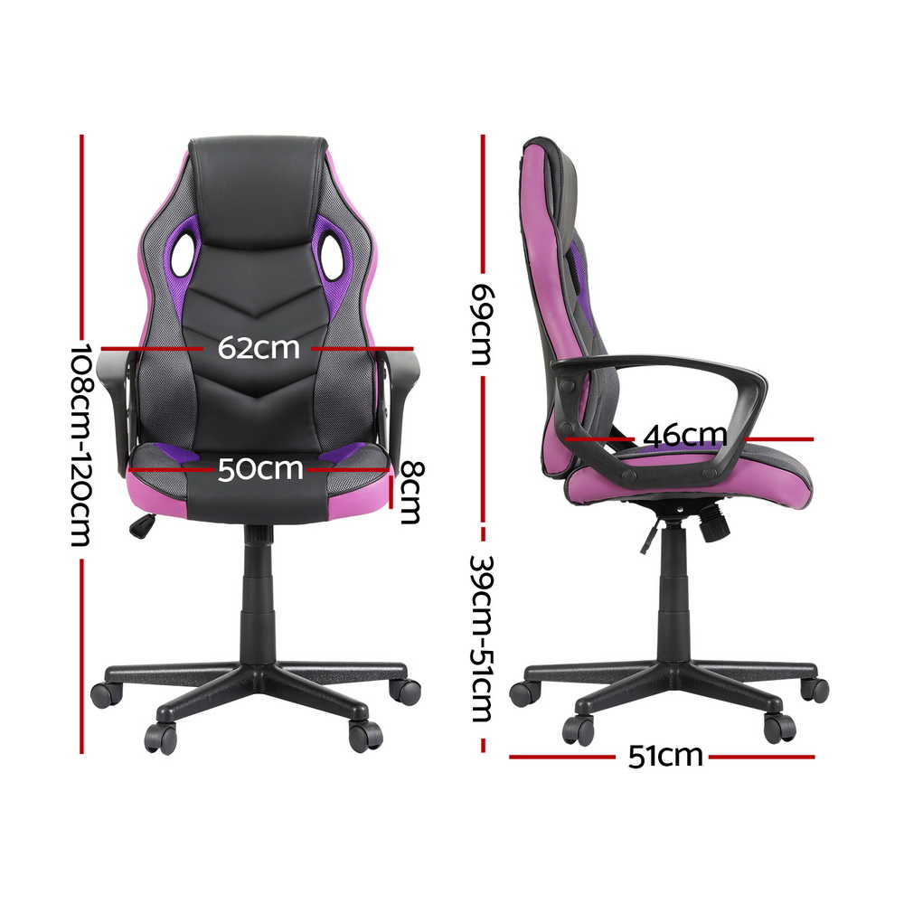 Artiss Gaming Chair Office Chairs Executive Computer Desk PU Leather Footrest - Picture 16 of 30