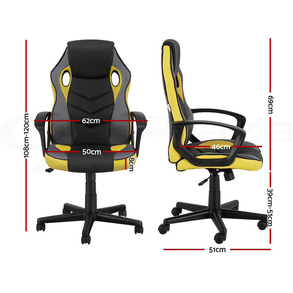 Artiss Gaming Chair Office Chairs Executive Computer Desk PU Leather Footrest - Picture 20 of 30