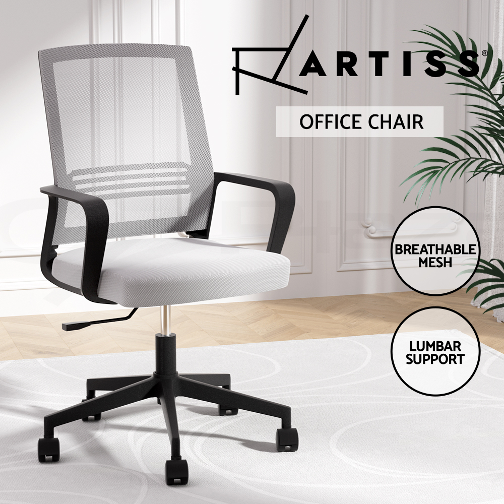 Artiss Office Chair Mesh Computer Chairs Study Work Gaming Desk Chairs Black - Picture 31 of 38