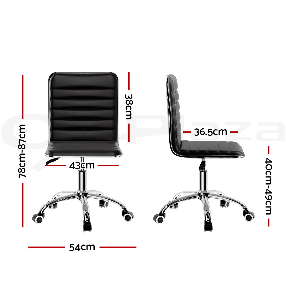 Artiss Office Chair Conference Chairs Computer Desk PU Leather Low Back - Picture 11 of 14