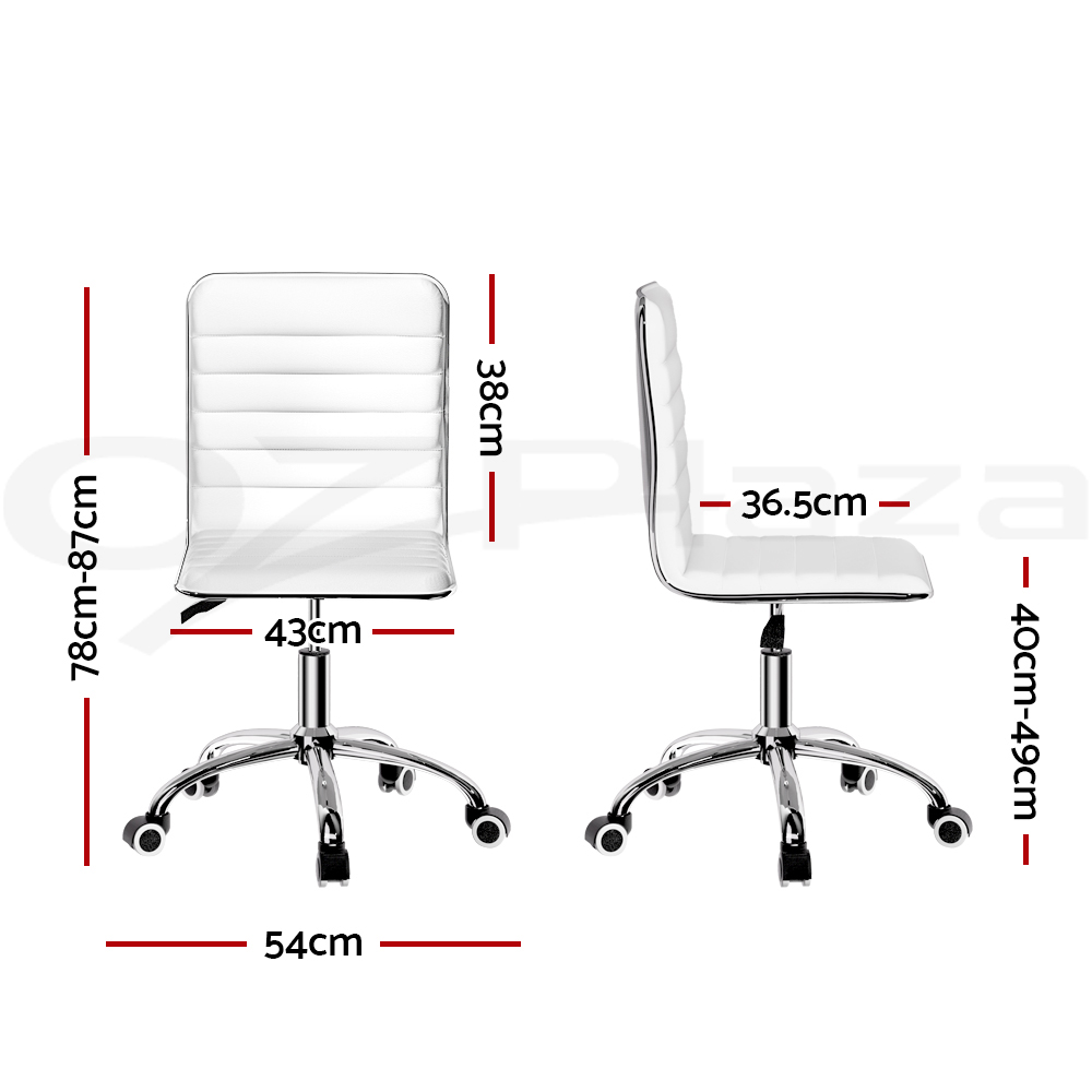Artiss Office Chair Conference Chairs Computer Desk PU Leather Low Back - Picture 14 of 14