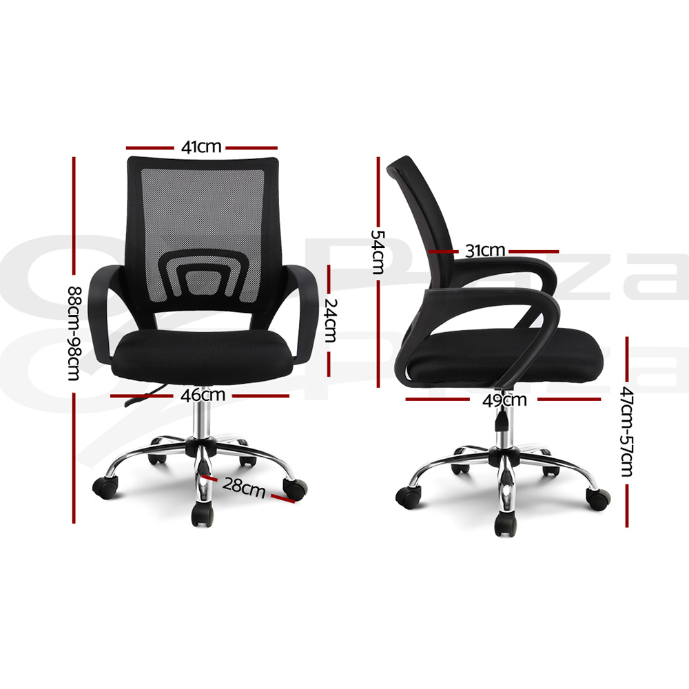 Artiss Office Chair Mesh Computer Chairs Study Work Gaming Desk Chairs Black - Picture 13 of 38