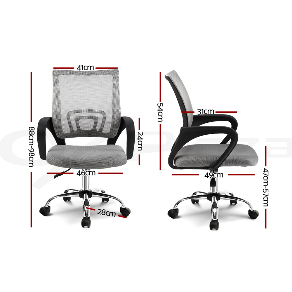 Artiss Office Chair Mesh Computer Chairs Study Work Gaming Desk Chairs Black - Picture 15 of 38