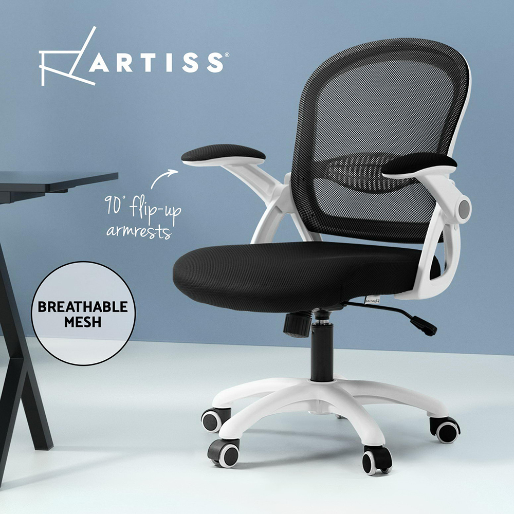 Artiss Office Chair Mesh Computer Chairs Study Work Gaming Desk Chairs Black - Picture 20 of 38
